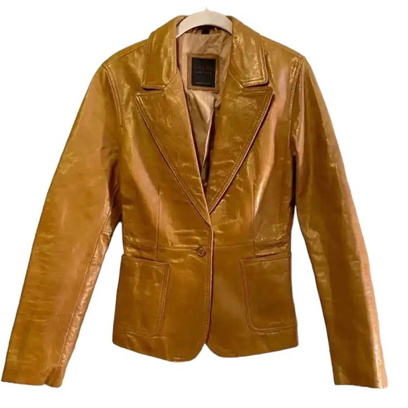 Vintage Rogue Leather by Reilly Olmes Camel Brown Leather Jacket. - Picture 1 of 12